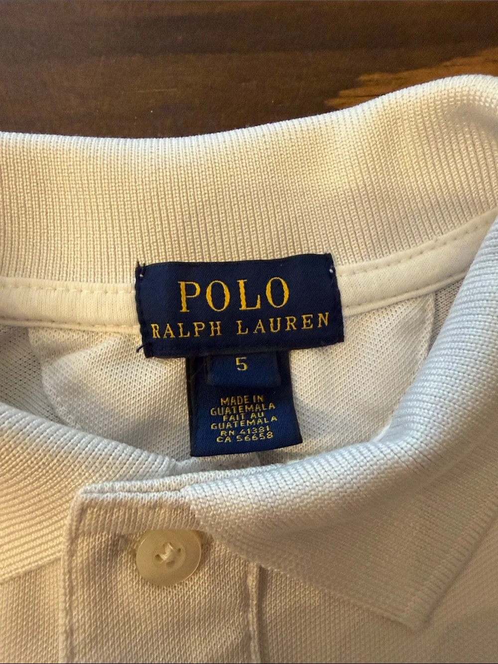 Polo by Ralph Lauren White Polo with Blue Pony Logo